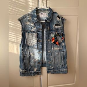 Zara  Vest with Floral Patch